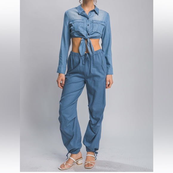 21 Fabulous Linen Drawstring Waist Long Pants - Picture 2 of 4